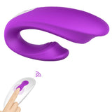 Load image into Gallery viewer, Clitoral And G-Spot Stimulation Couple Vibrator Remote Control Purple