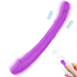 Load image into Gallery viewer, Remote Control Free Bending 11.96 Inch Double-Ended Dildos Purple Dildo