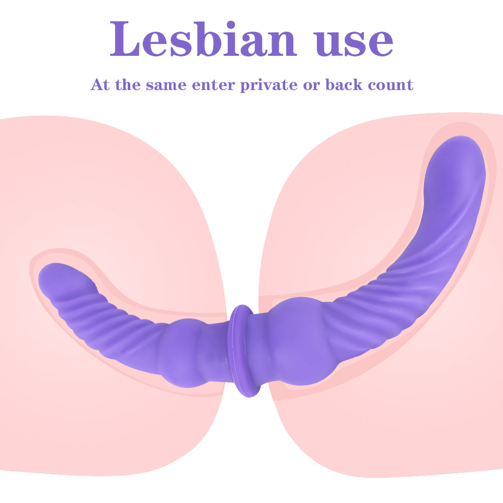Purple Stimulating 17-inch Double Headed Dildo
