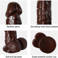 11 Inch Brown Giant Thick G-Spot Lifelike Suction Cup Dildo