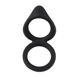 Load image into Gallery viewer, Silicone Dual Penis Ring With Noctilucent Black