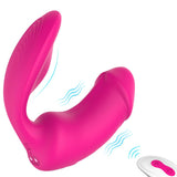 Load image into Gallery viewer, Double Stimulation Remote Control Wearable Butterfly Vibrator Rose Red