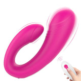 Load image into Gallery viewer, Remote Control Quiet Couple Vibrator Clitoral And G-Spot Stimulation Rose Red