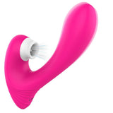 Load image into Gallery viewer, 9 Kinds Mode Licking Design Clitoral G Spot Vibrator Rose Red