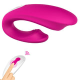 Load image into Gallery viewer, Clitoral And G-Spot Stimulation Couple Vibrator Remote Control Rose Red