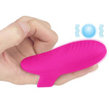 Load image into Gallery viewer, Usb Charge Soft Silicone Finger Vibrator Rose Red