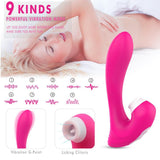 Load image into Gallery viewer, 9 Kinds Mode Licking Design Clitoral G Spot Vibrator