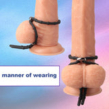 Load image into Gallery viewer, Bamboo Shape Adjustable Cock Ring With 2 Lock Loops Penis