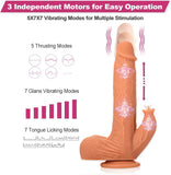 Load image into Gallery viewer, 9.8 Inch Liquid Silicone Realistic Vibrating Thrusting Dildo
