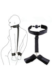 Load image into Gallery viewer, Bdsm Bondage Restraints Handcuff Slave For Woman Couples Adult Game Mouth Ball Black / One Size Kit
