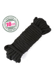 Load image into Gallery viewer, 10M Sex Slave Bondage Rope Thick Cotton Restraint Erotic Role Play Black Kit