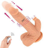 Load image into Gallery viewer, 9.8 Inch Liquid Silicone Realistic Vibrating Thrusting Dildo