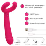 Load image into Gallery viewer, Couple Dildo Vibrator Stimulator Rechargeable 3 Motors