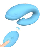 Load image into Gallery viewer, 4 Colors Soft Silica Gel Couple Vibrator Remote Control Blue