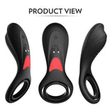 Load image into Gallery viewer, Rechargeable Ball Loop Vibrating Cock Ring Penis