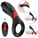 Load image into Gallery viewer, Rechargeable Ball Loop Vibrating Cock Ring Penis