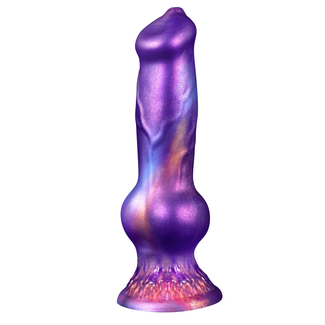 Purple Silicone Dog Knot Squirting Dildo