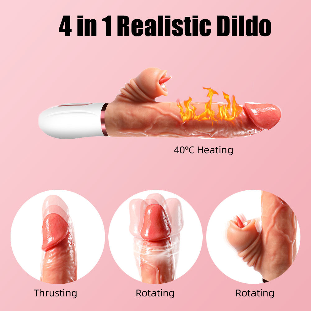 Fully Automatic Intelligent Heated Vibrating Thrusting Dildo