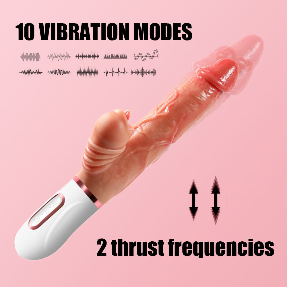 Fully Automatic Intelligent Heated Vibrating Thrusting Dildo