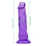 Load image into Gallery viewer, 8 Inch extra straight purple dildo