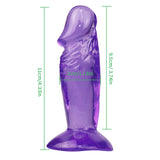 Load image into Gallery viewer, Short rough purple dildo