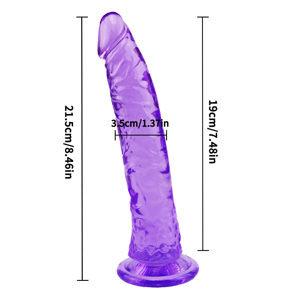 8 Inch small straight purple dildo