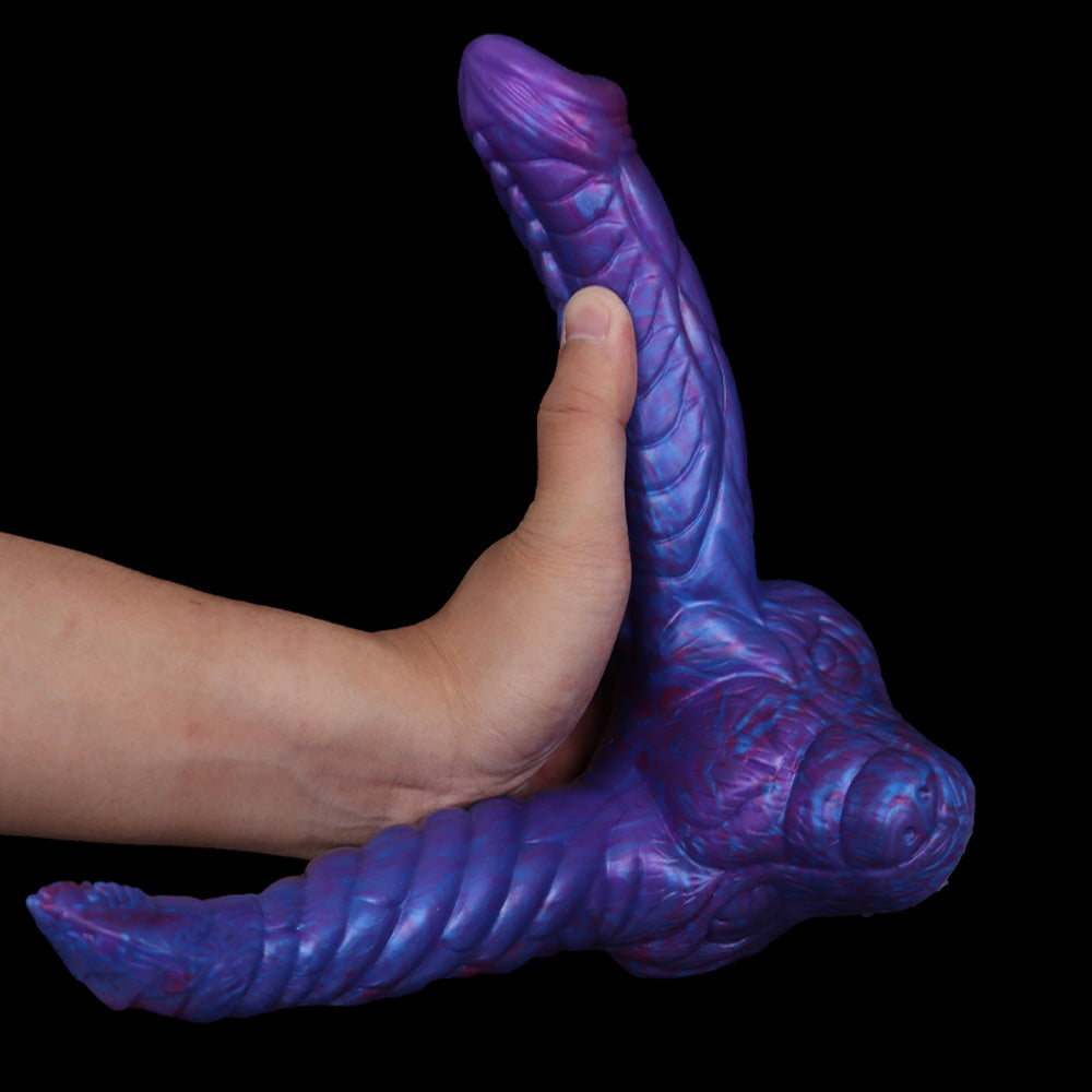 Mixed Blue Monster Double Penetration Dildo