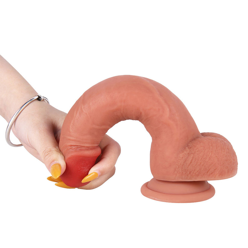 8 Inch Slim Soft Realistic Dildo