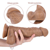 画像をギャラリー ビューアにロード Brown Curved Silicone Realistic Dildo