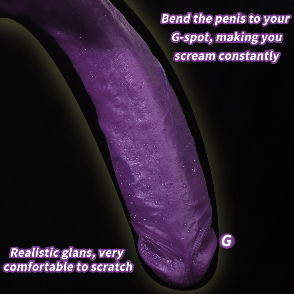 Multi Size Suction Cup Silicone Purple Custom Dildo