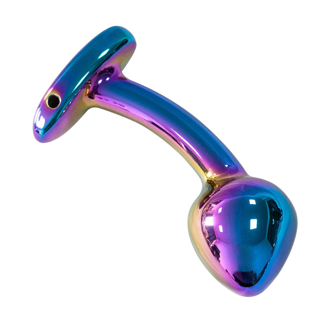 Rainbow Curved P-Spot Metal Butt Plug Kit