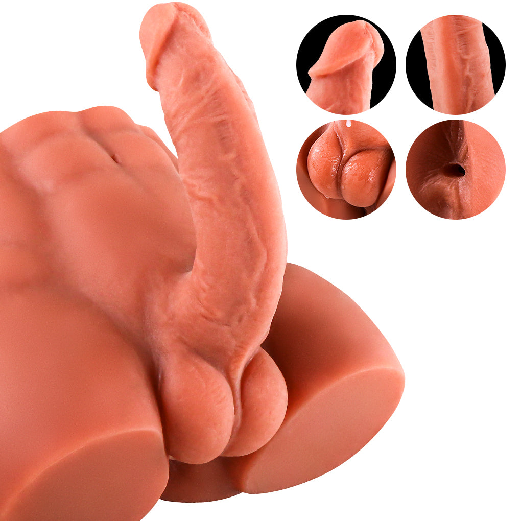 Lifelike Big Dildo Doll Male Body Torso