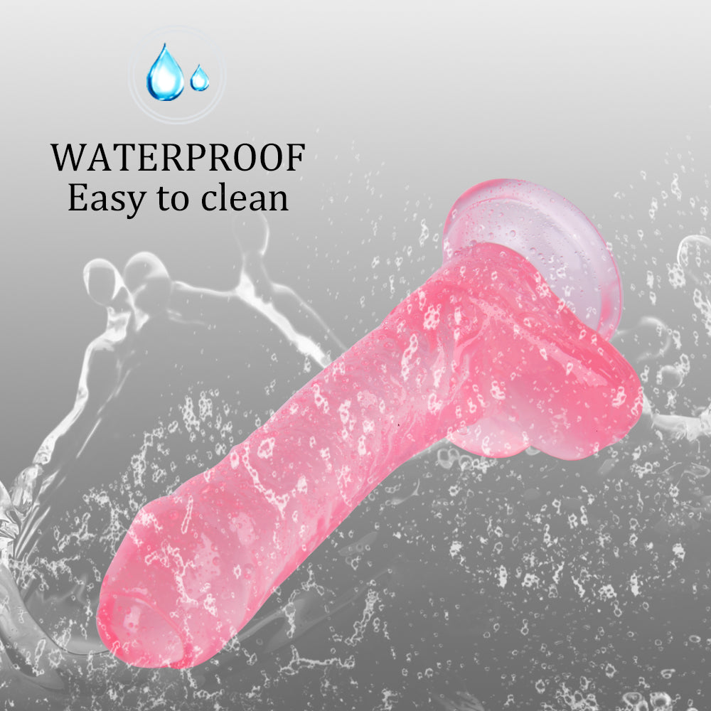 7 Inch Suction Cup Colorful Uncircumcised Dildo