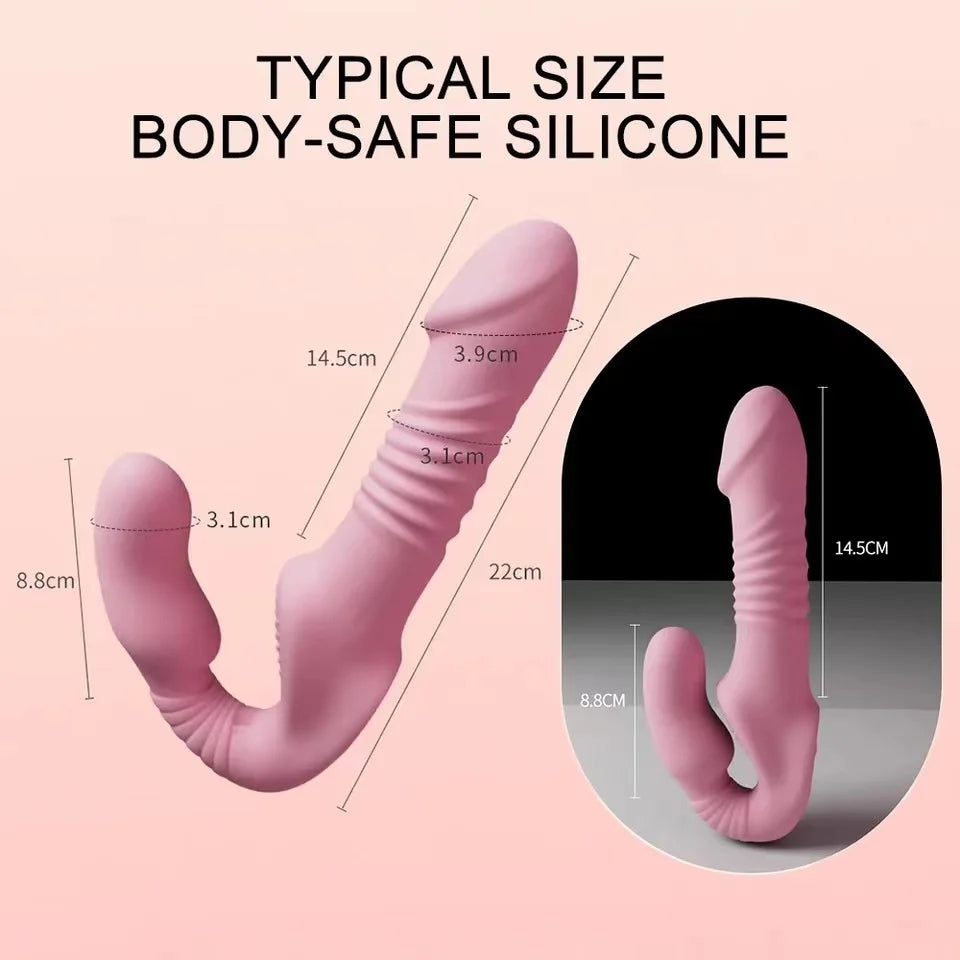 Remote Control Thrusting Strapless Dildo