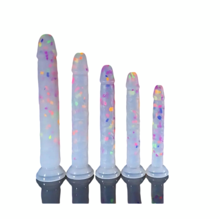 Jelly Soft Dual Density Anal Confetti Dildo