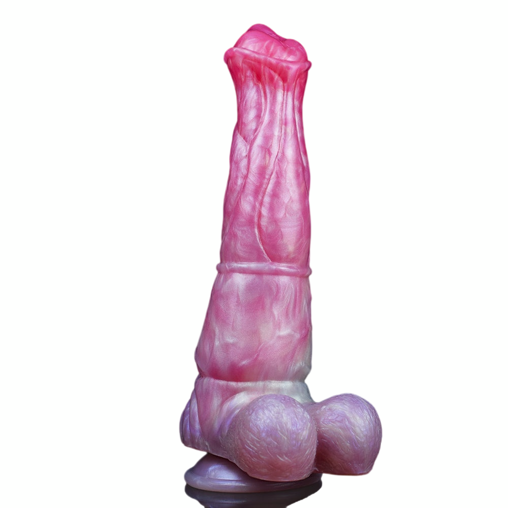 9 Inch Silicone Peach Fantasy Horse Dildo
