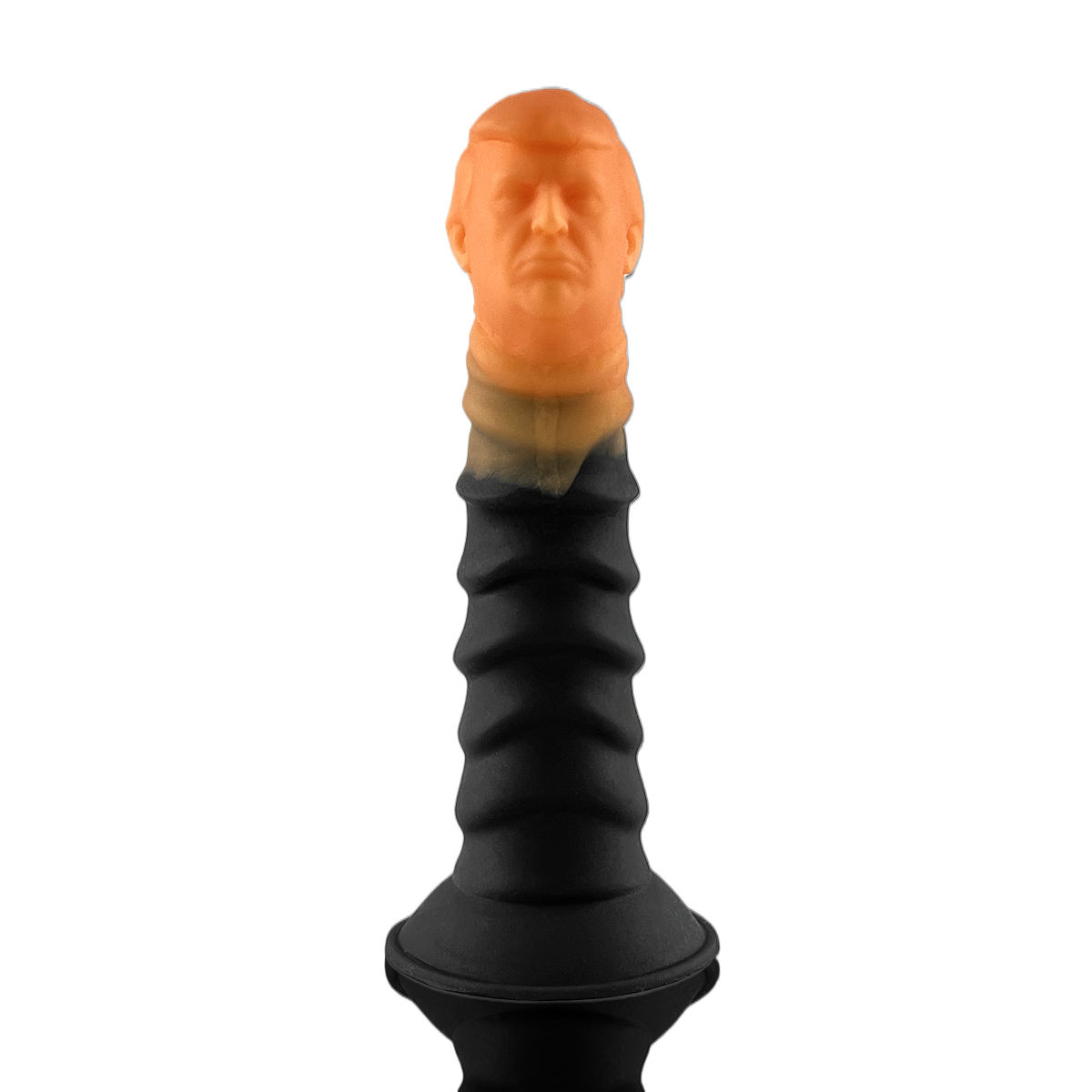 Black Textured Silicone 6" Trump Dildo