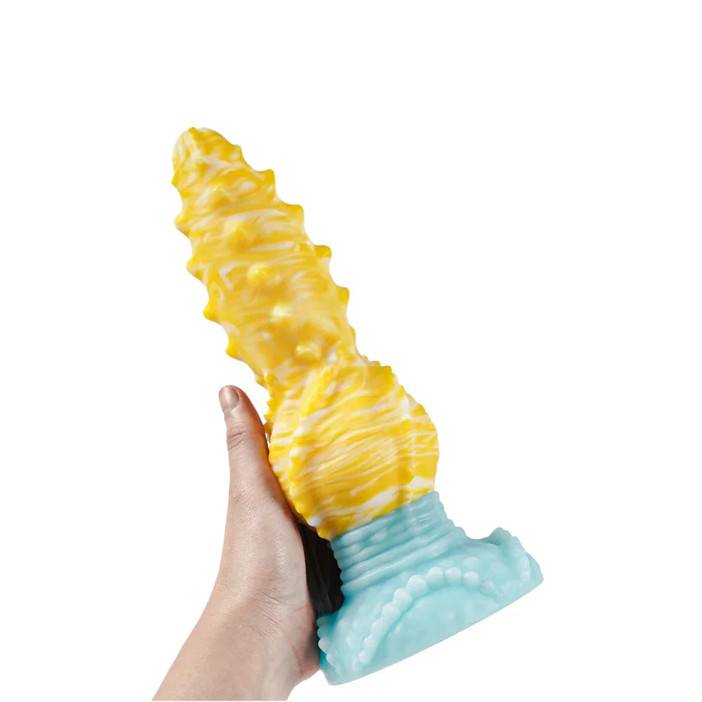 9 Inch Glow In The Dark Spiked Fantasy Knot Dildo - DOG KNOT LUXE