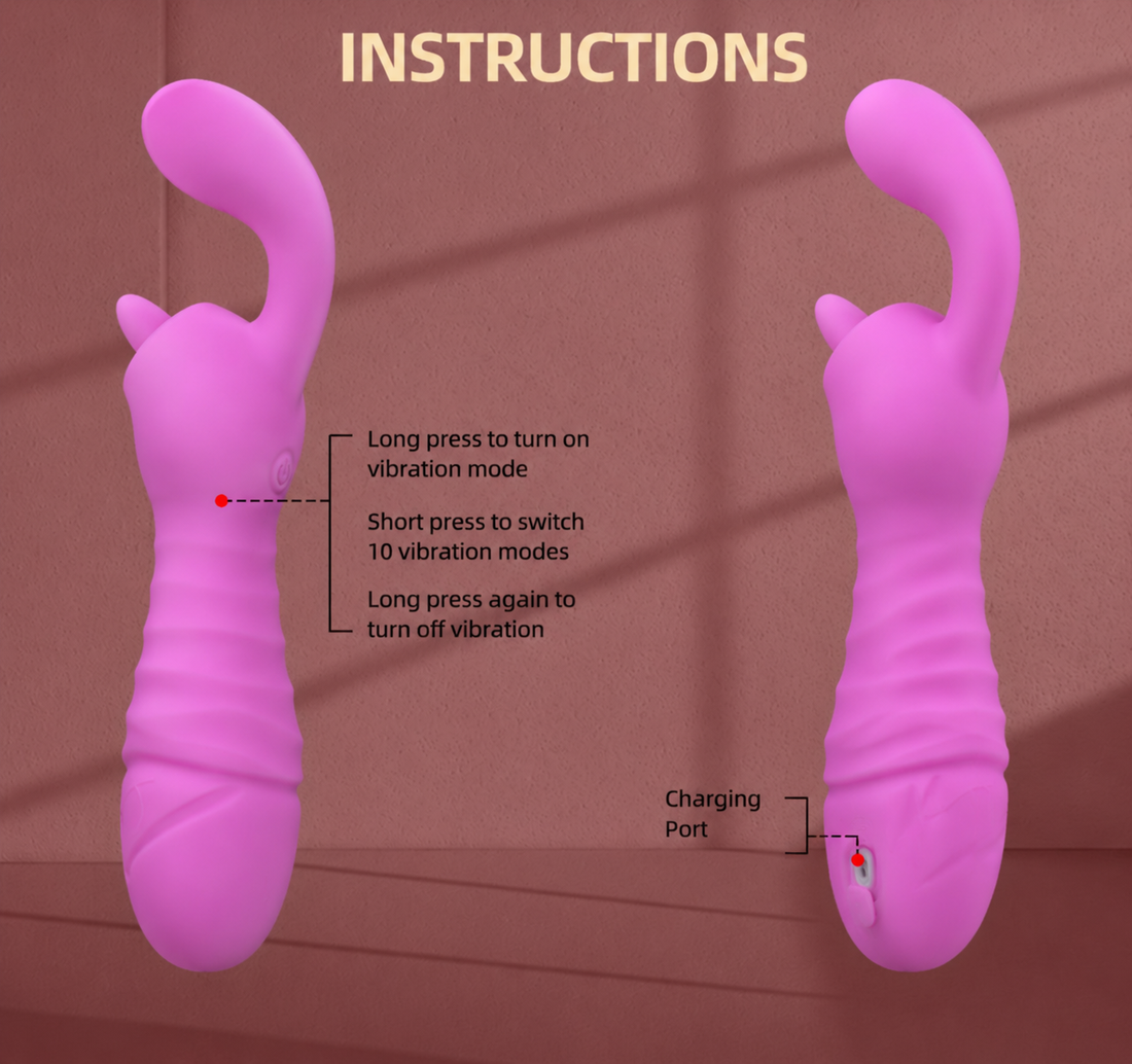 Rabbit Ear Quiet Dual-Stimulation Clitoral Massage Vibrator
