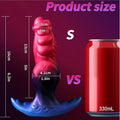 8 Inch Red Fantasy Anal Plug Knotted Dildo - DOG KNOT LUXE