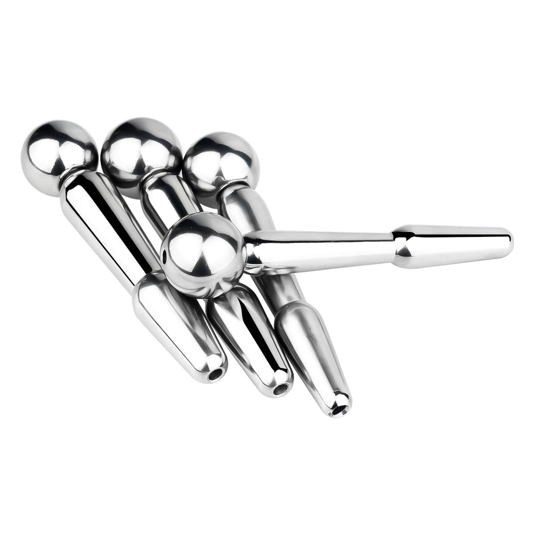 Stainless Steel Ball-Tip Sperm Stopper Penis Plug With Urine Hole
