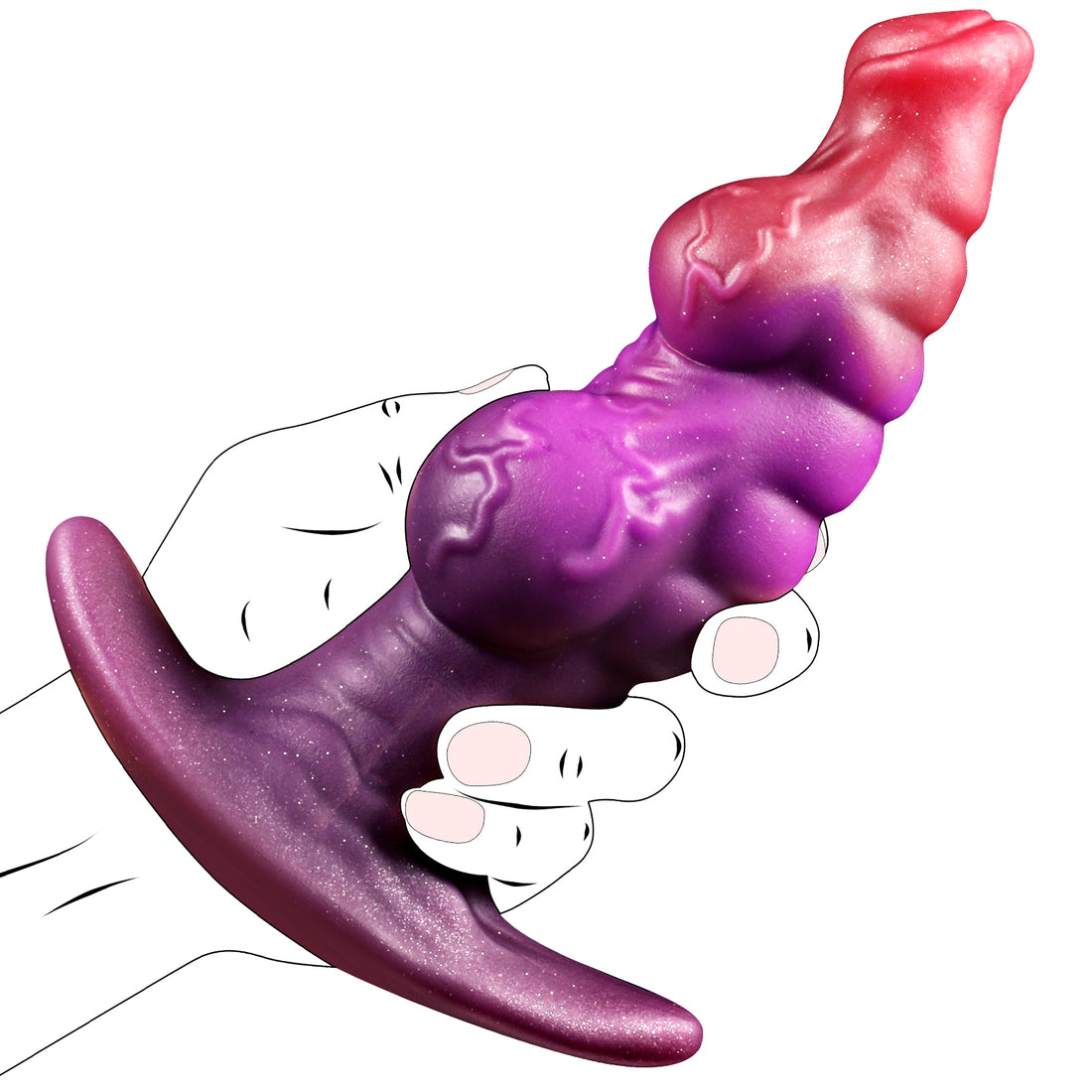 Monster Dog Knot Silicone Anal Plug Dildo