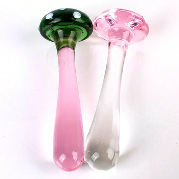 Mushroom Small Glass Dildo For Anal