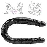 Laden Sie das Bild in den Galerie-Viewer, Double head 22 inch black dildo