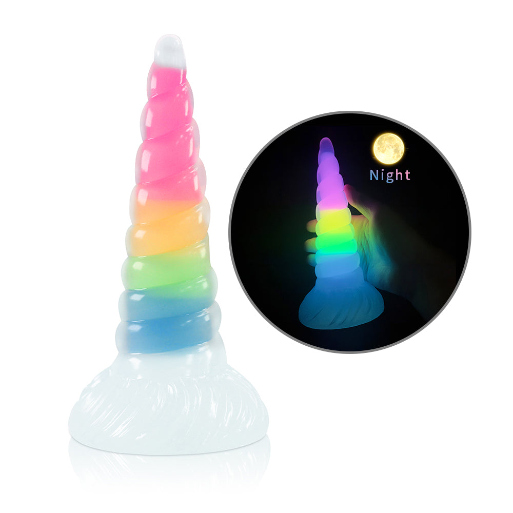 Rainbow Glowing Unicorn Dildo