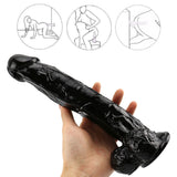 Load image into Gallery viewer, Rough black dildo