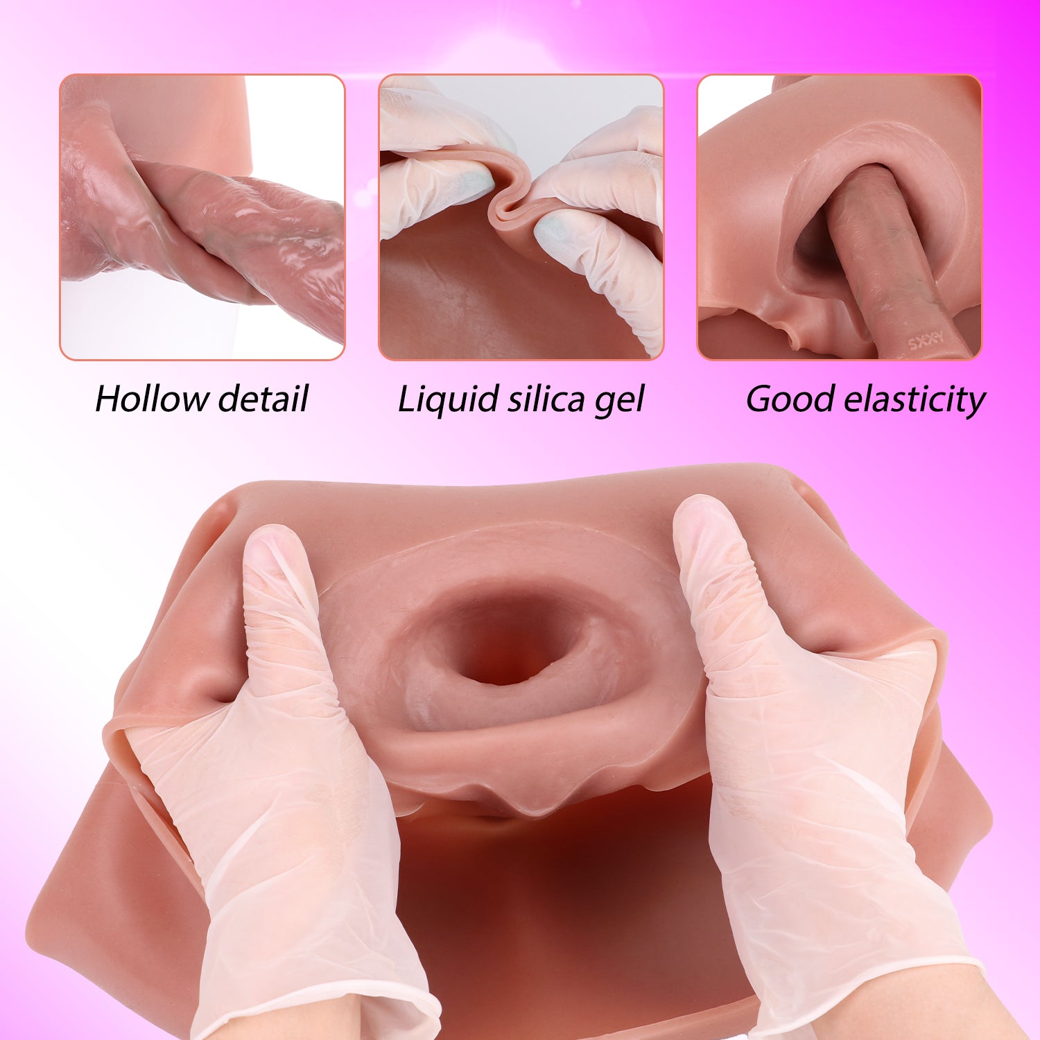 Wearable 7 Inch Penis Sleeve Hollow Dildo