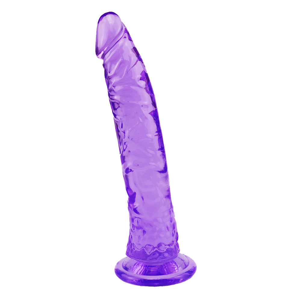 8 Inch small straight purple dildo