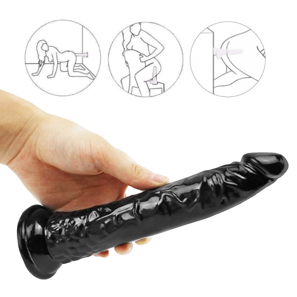 8 Inch small straight black dildo