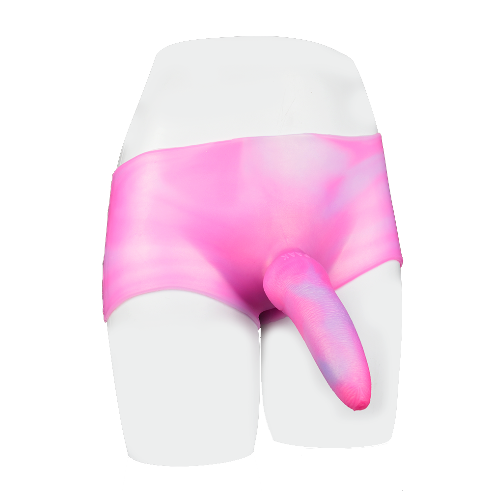 6 Inch Pink Fantasy Silicone Dildo Panties